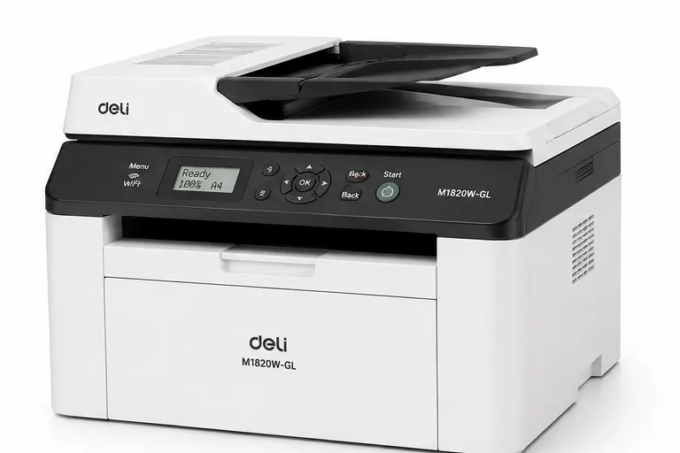 Deli Mono Laser Multi-function Printer, WiFi, Print/Copy/Scan, 20ppm الموديل: M1820W-GL