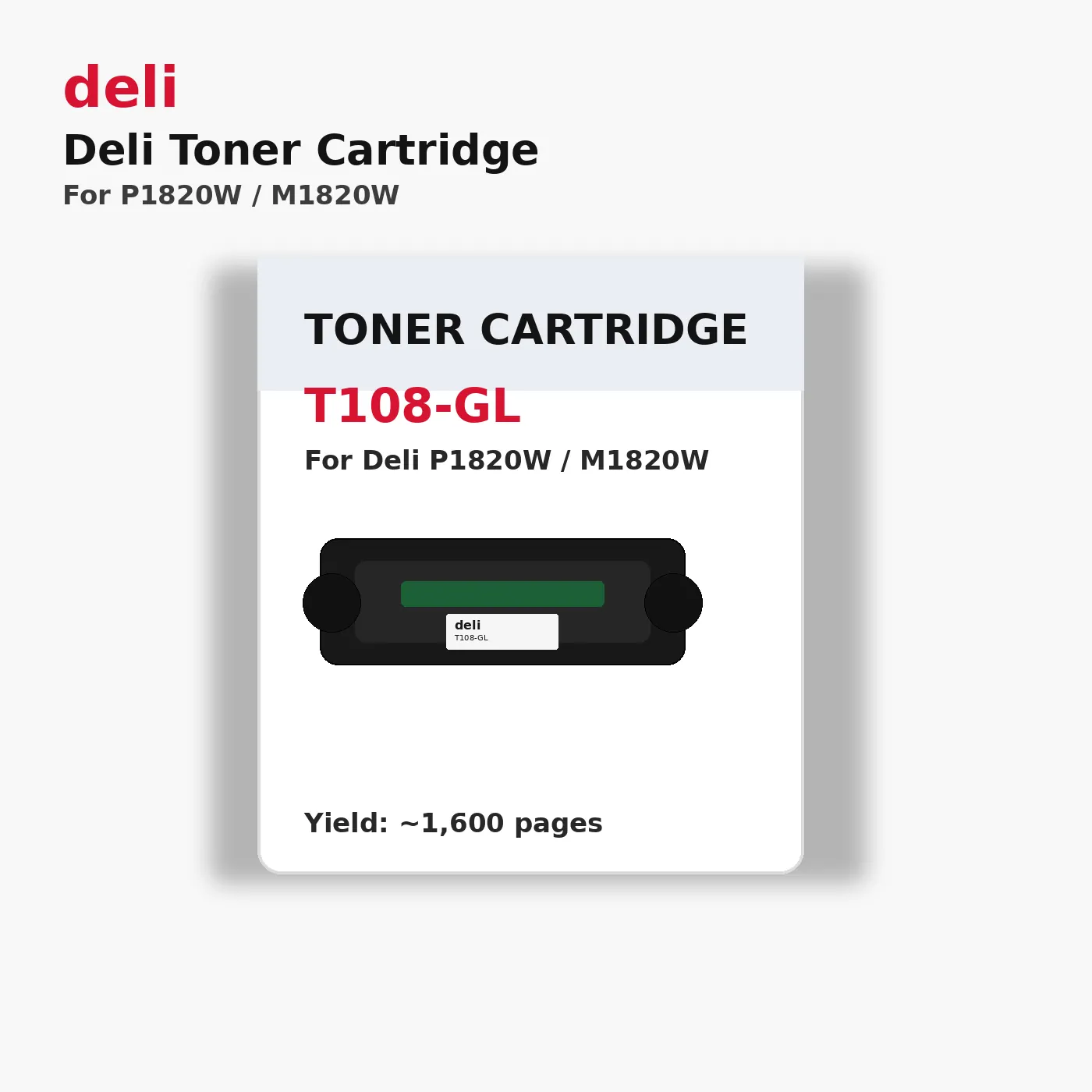 Deli Toner Cartridge الموديل: T108-GL